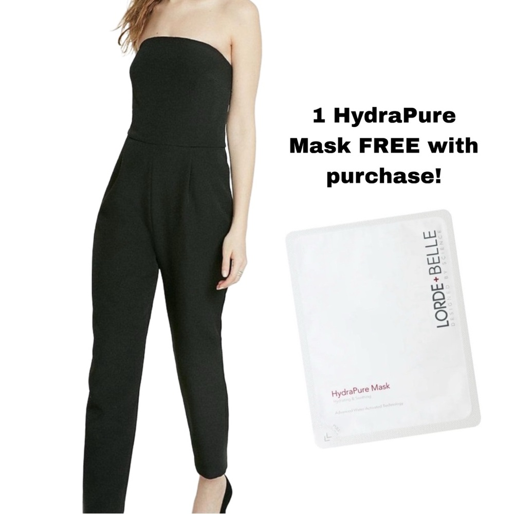 Express Black Strapless Jumpsuit size 6